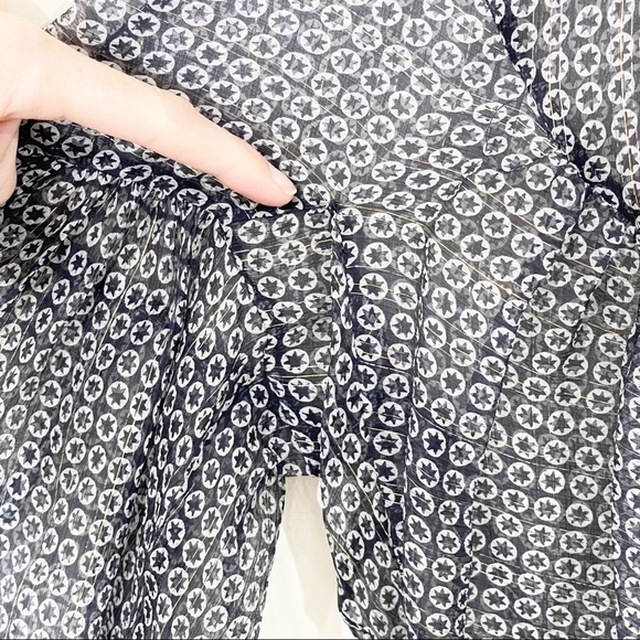 Stella McCartney Silk Circle Star Ruffle Flounce Short Sleeves Top Size 42 or 6 - Picture 12 of 13